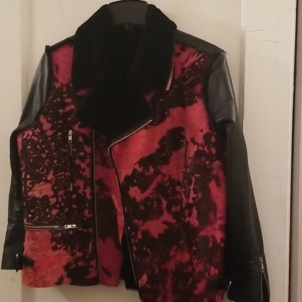 Cow fur coat